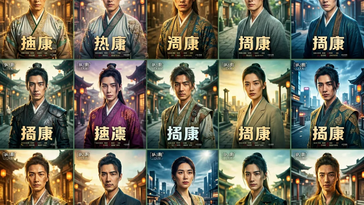 片多多平台热门影视榜单封面，展示多部热播剧集和电影的海报拼图